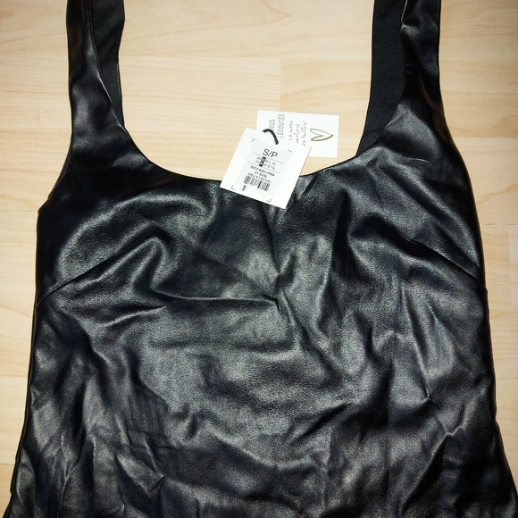 Revamped Faux Leather Dress - Picture 3 of 9